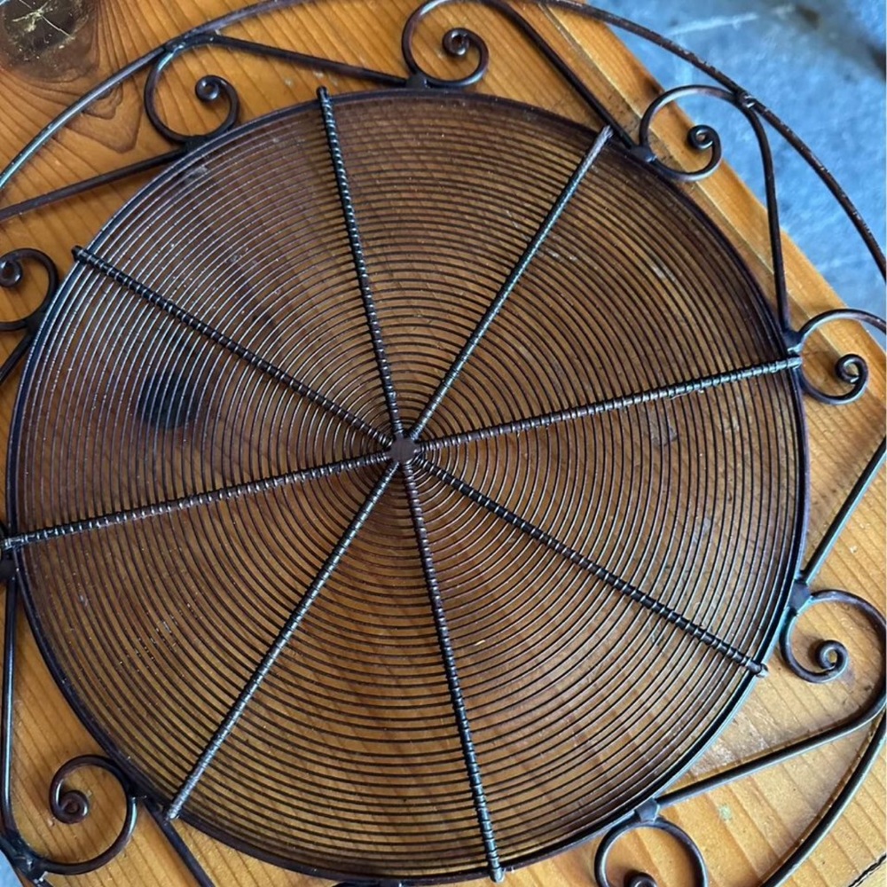 Wrought iron style plate chargers,set of #6